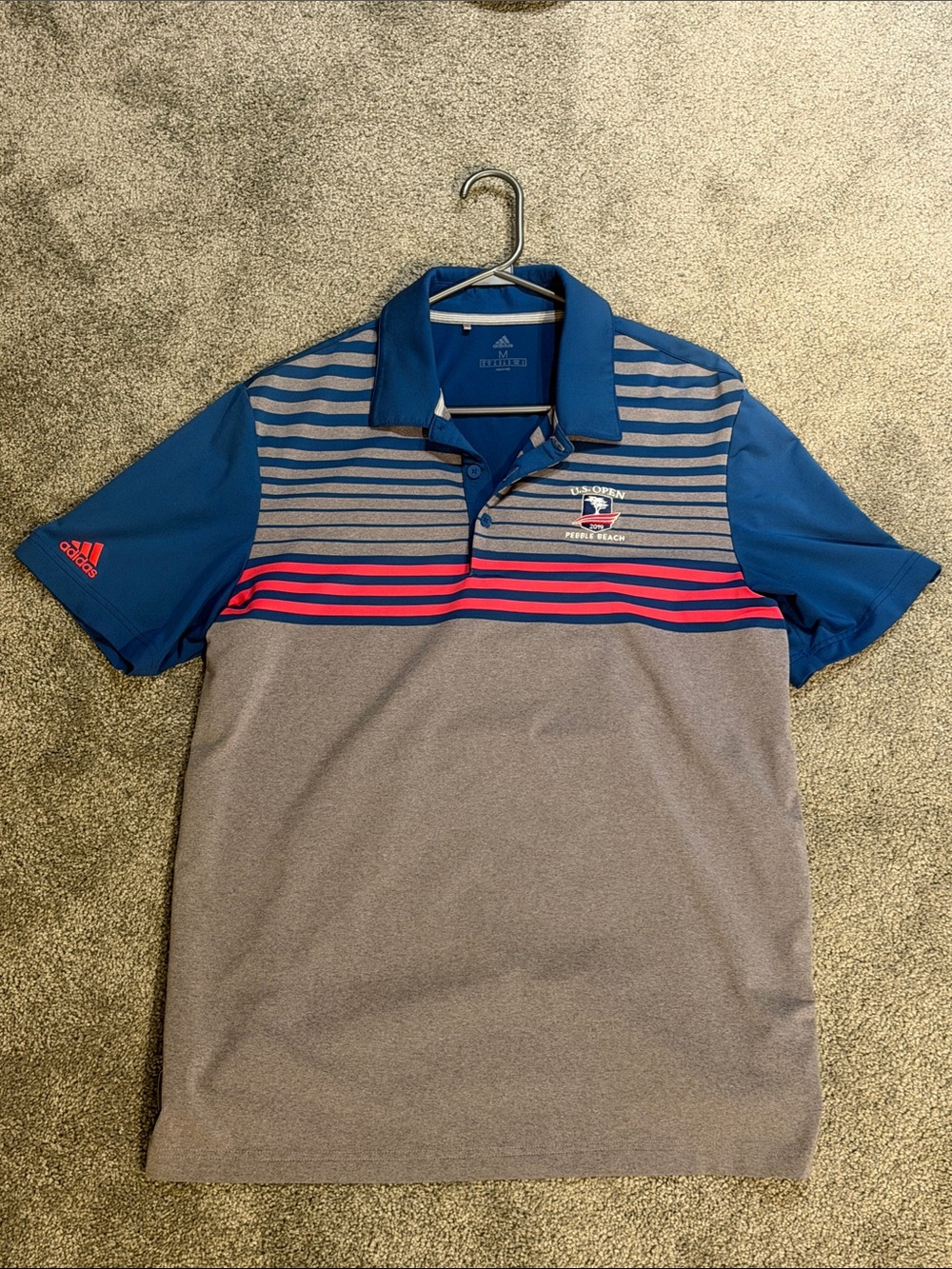 2019 US Open Pebble Beach Adidas Men’s Size M Golf Shirt